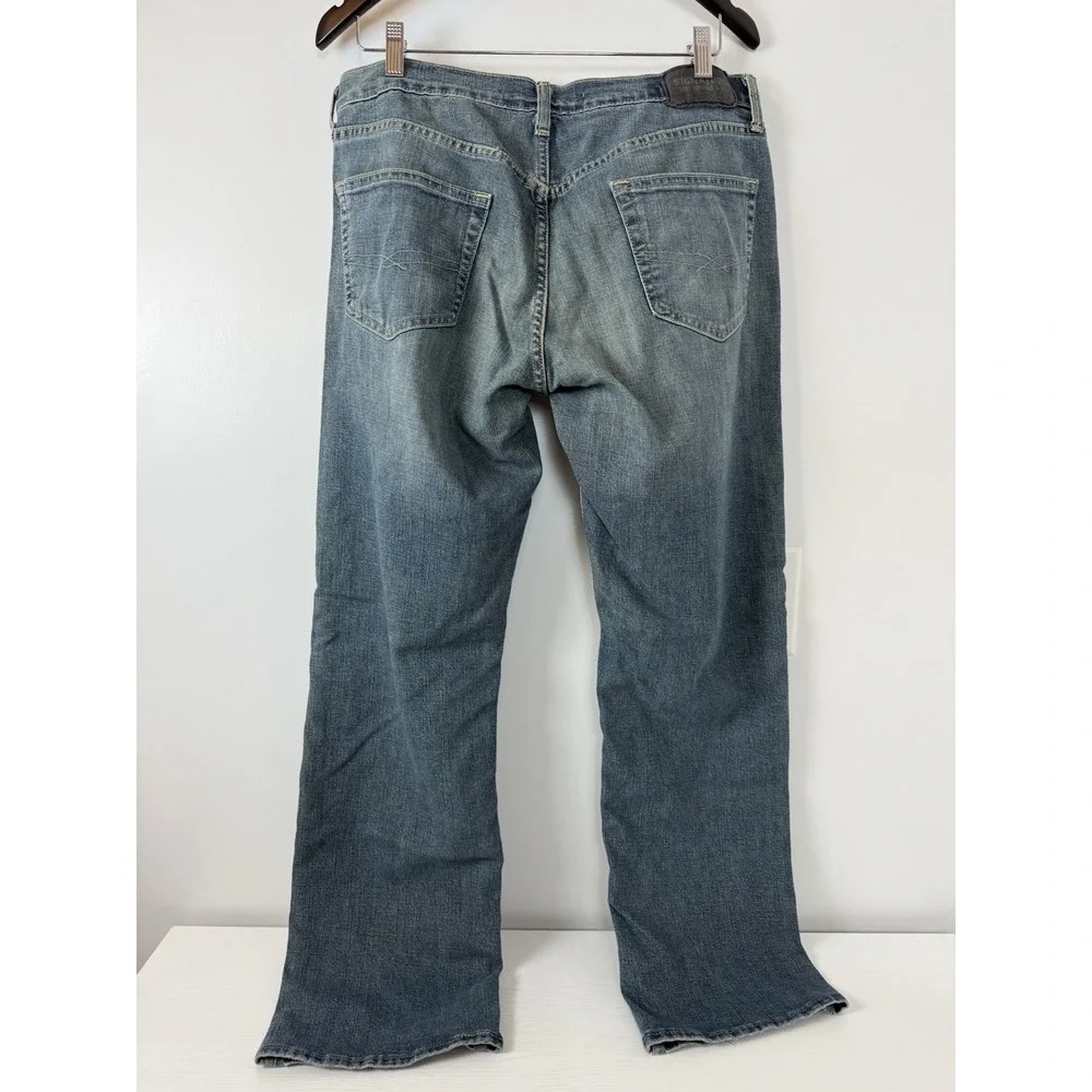 Mens Signature By Levi Strauss & Co. Blue Denim Jeans S61 Relaxed Fit Size 34x32
